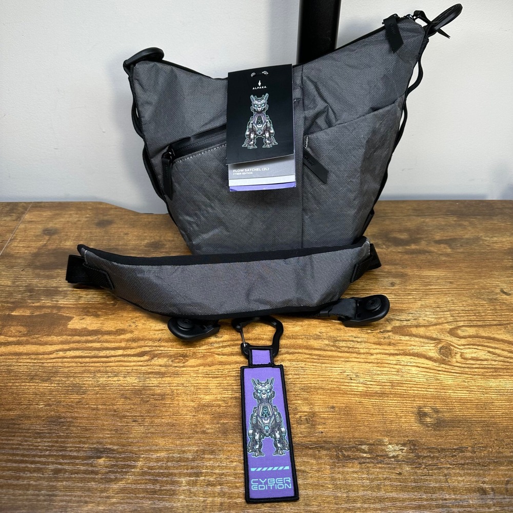 Alpaka Flow Satchel 2L Cyber Edition Gray Axogrid 100D Apex Bag Travel Hiking